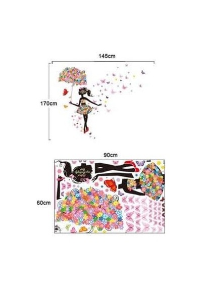 Home Accessories Çocuk Ve Bebek Ev Odası Pvc Ev Dekor Kreş Balerin Kız Sihirli 3d Kelebekler Duvar Sticker Çok Renkli