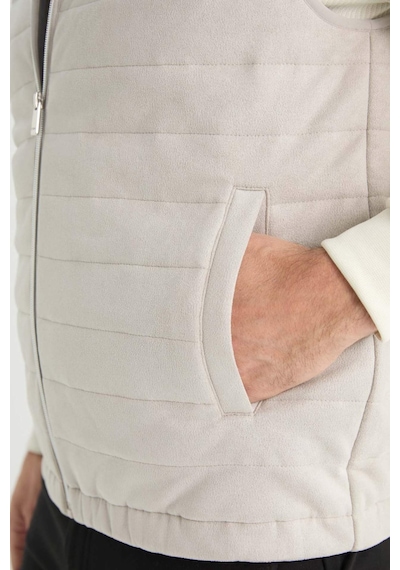 Defacto Slim Fit Dar Kesim Dik Yaka Astarlı Fermuarlı Cepli Mevsimlik Baharlık Süet Yelek F0246AX25AU Gri Defacto Slim Fit Dar Kesim Dik Yaka Astarlı Fermuarlı Cepli Mevsimlik Baharlık Süet Yelek F0246AX25AU Gri