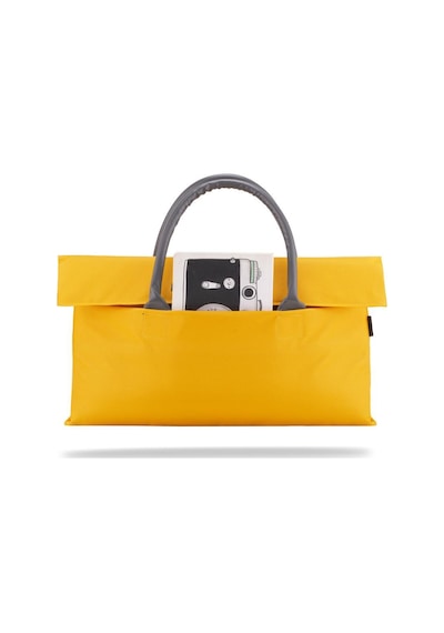 Classone Byn-el008 Wtxpro Su Geçirmez Kumaş 13-14 İnch Bayan Laptop, Notebook, Apple Uyumlu MacBook Air El Çantası- Tote Bag - Sarı