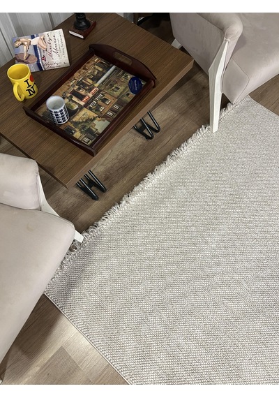 Sanat Halı Lora Plus 3955 Gri İskandinav Halı Gri
