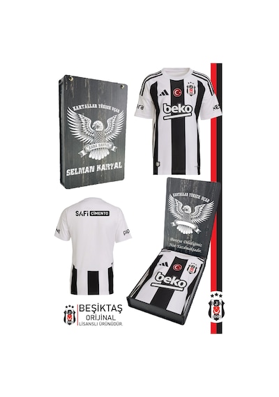 Beşiktaş 24-25 Çubuklu Forma Kişiye Özel Ahşap Kutulu 001