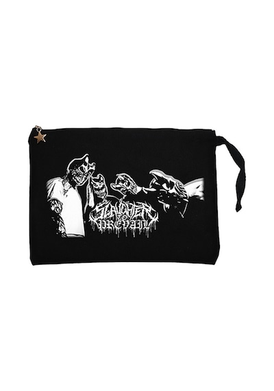 Slaughter To Prevail Group Siyah Clutch Cüzdan / El Çantası Siyah