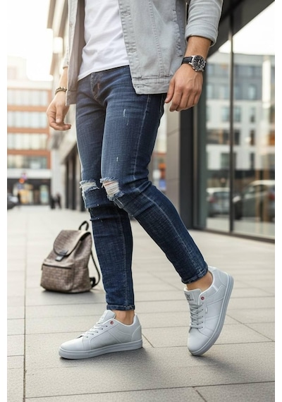Sneakers Bağcıklı Erkek Ayakkabı Legan-8111 Buz-buz