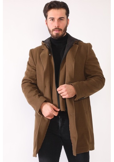 Plt8376 Dewberry Erkek Palto-Camel