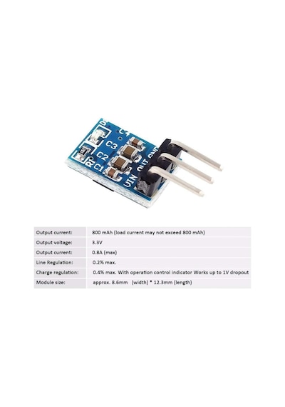 Ams1117 5v To 3.3v Step-down Güç Kaynağı Modülü