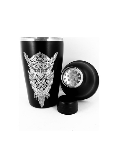 Çelik Owl Tattoo Kokteyl Shaker