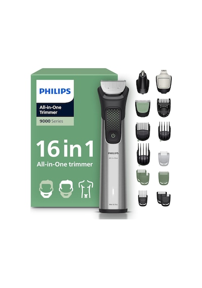 Philips 9000 Serisi Erkek Bakım Seti, 16'sı 1 Arada, Yüz Saç Ve V