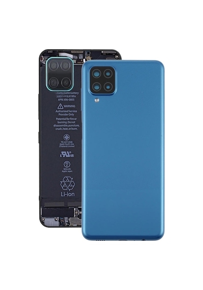 Samsung Uyumlu Galaxy A12  Arka Pil Batarya Kapağı Sm-a125f - Mavi