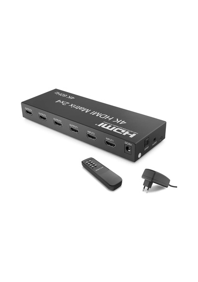 Lb Hdmı Matrix Switch Ses Çıkışlı Kumandalı 4k 60 Hz 2 Giriş 4 Çıkış Siyah Hdx1388