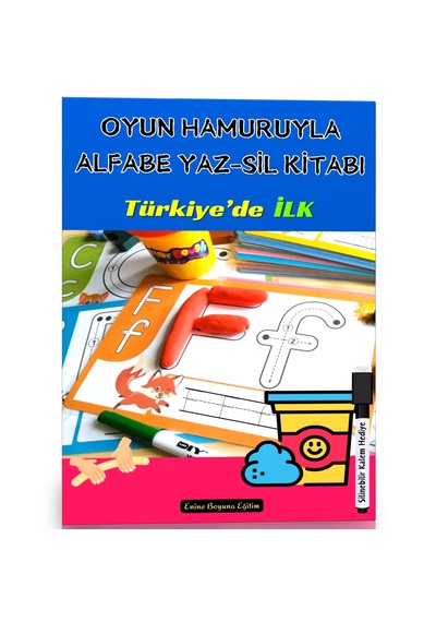 Oyun Hamuruyla Alfabe Yaz - Sil Kitabı