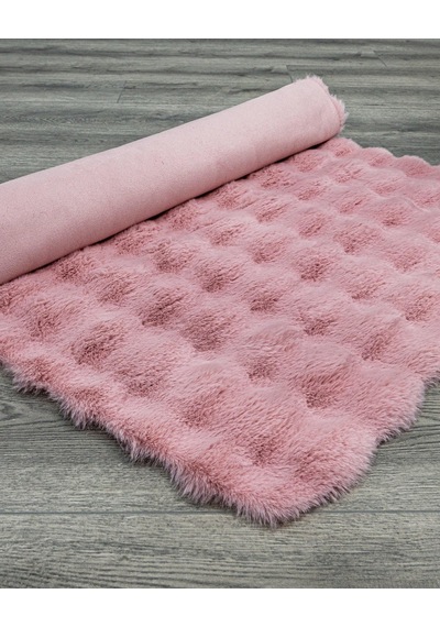 Bespoky Rolyef Modern Salon Halısı Makine Dokuma Pembe