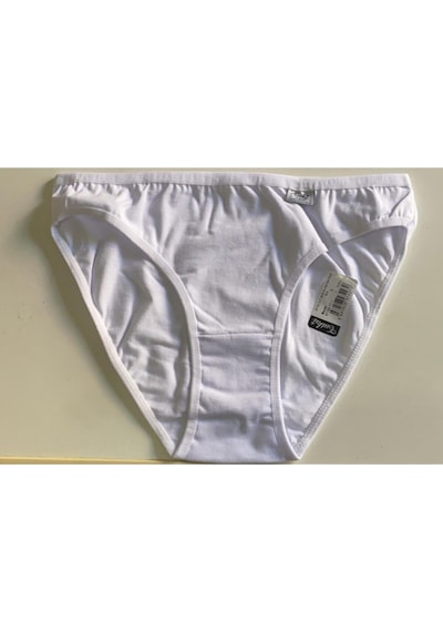 Kadın Beyaz Elastan Düz Bikini Külot 12'li 001