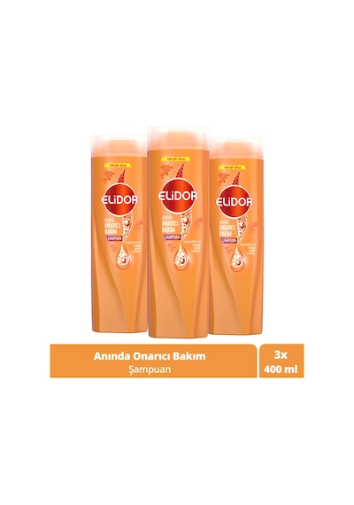Elidor Superblend Anında Onarıcı Saç Bakım Şampuanı 3 x 400 ML