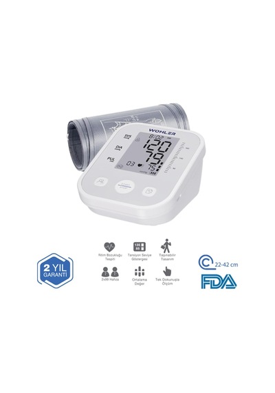 Üst Koldan Ölçer Dijital Tansiyon Aleti Nabız Ölçer Hafızalı Usb + Temassız Ateş Ölçer Fda Onaylı