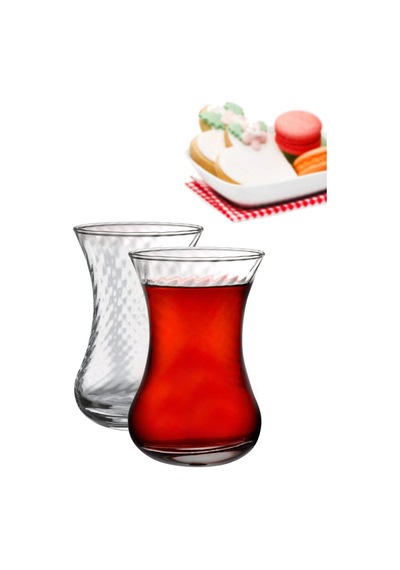 6'lı Ince Belli Çay Bardağı 42781 Beyaz