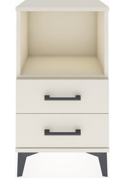 Arges Komodin Tek Raflı 2 Çekmeceli 44x30x80 Aytaşı-aytaşı Aytaşı