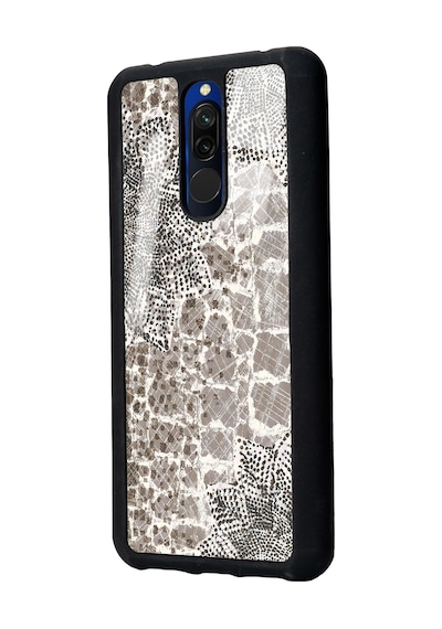 Xiaomi Redmi 8 Taşlı Yaprak Tasarımlı Glossy Telefon Kılıfı Çok Renkli