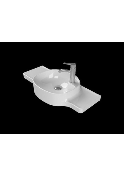 Turkuaz Seramik Cerastyle (Harmony) Mobilya Uyumlu Etajerli Lavabo 80 CM