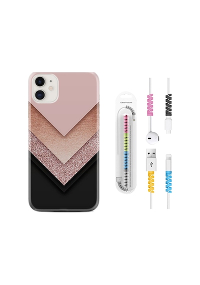 Apple Uyumlu iPhone 11 Kılıf Kablo Koruyuculu Great Marble 1405