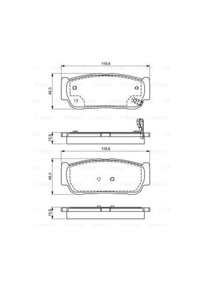 Bosch 0986495315 Disk Balata - Arka Blu-adg04259