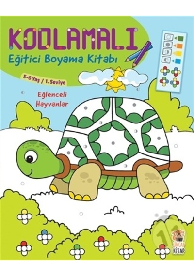 Kodlamalı Eğitici Boyama Kitabı - Eğlenceli  Hayvanlar