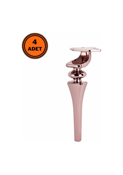 4 Adet Sintra Lüx Metal Ayak 16 Cm Mobilya Ayağı Rose Gold Çok Renkli