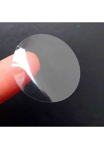 1500 Adet - 30MM X 30MM Pp Şeffaf Oval Etiket 30 MM 3 CM 1500 Adet