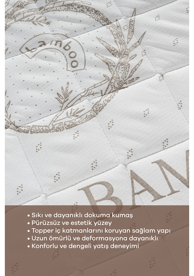 Full Ortopedik Bambu Sünger Yatak Pedi Yatak Şiltesi Yer Yatağı