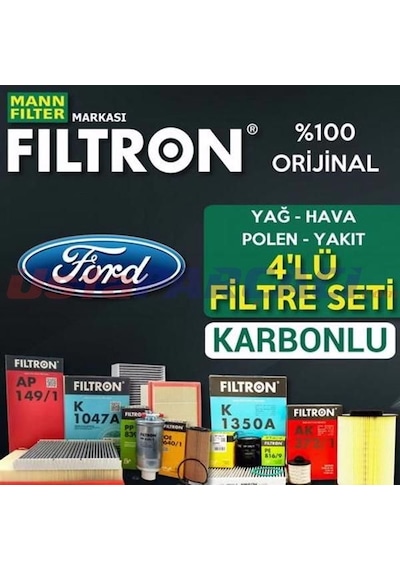 Ford Focus 1.6 Tdcı Mann Filtron Filtre Bakım Seti 2007-2010