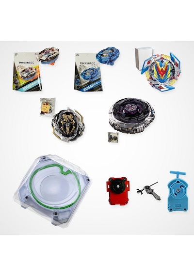 Beyblade Karışık Seri Set 5 Beyblade 3 Fırlatıcı 1 Arena - Bx-16, Bx00-04, B-104, B-150, Bb122