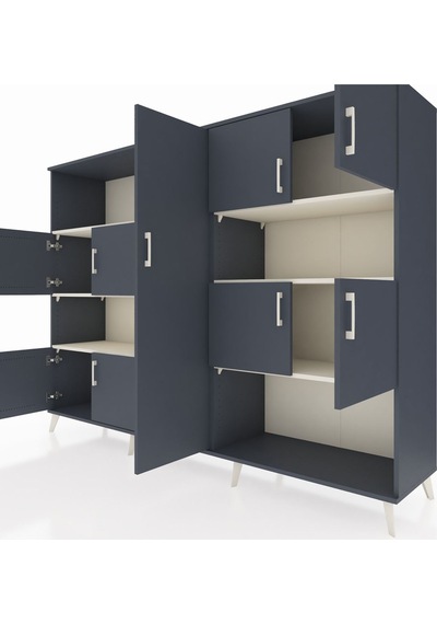 Hyperion Dolap 10 Raflı 9 Kapaklı 220x44x163 Antrasit-antrasit/ay Antrasit-antrasit/aytaşı Hyperion Dolap 10 Raflı 9 Kapaklı 220x44x163 Antrasit-antrasit/ay Antrasit-antrasit/aytaşı