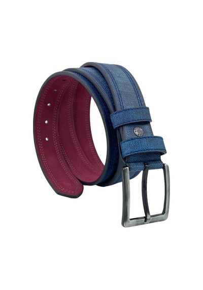Süzer Deri 4 Cm. Spor Suni Deri Dikişli Model Kemer Lacivert Lacivert