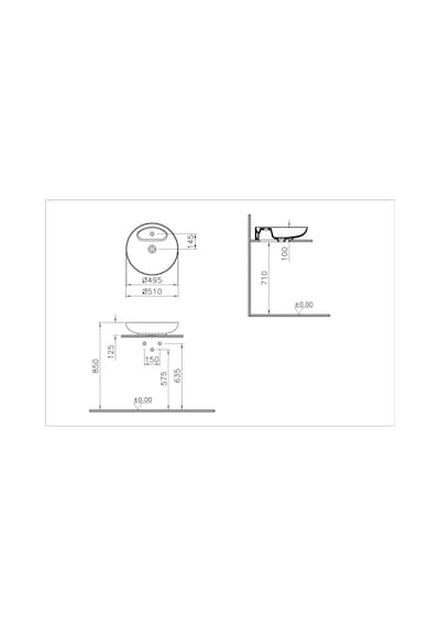 VitrA Memoria Çanak Lavabo Mat Siyah 5880B483-0563