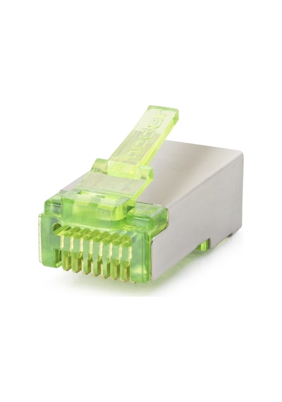 Nodar Nd2417 Cat6e Ez Rj45 Metal Konnektör 100 Adet Plastik Kutu - Yeşil