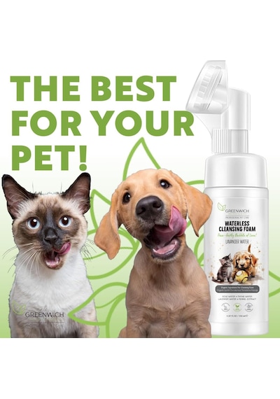 Ayrex Kedi Ve Köpek Pati Temizleme Köpüğü 150 Ml Durulama Gerektirmeyen Vegan Temizleme Köpüğü Günlük P