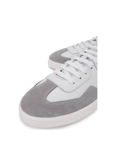 Tamer Tanca Erkek Hakiki Deri Beyaz/taş Süet Sneakers & Spor Ayakkabı 1111 10125 Erk Ayk Y25 Off Whıte/tas Suet Beyaz