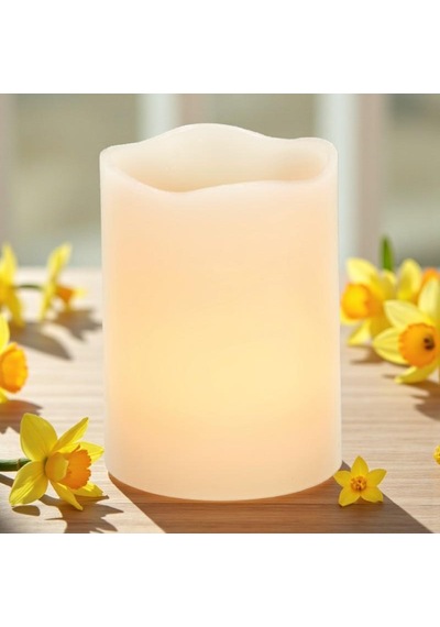 Pilli Led Işıklı Dumansız Mum Tealight 2'li Set Dekoratif Fonksiyonel Ev Ofis & Yeni Yıl Hediyesi