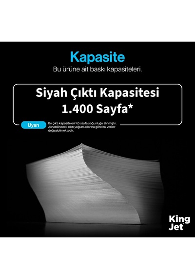 Kingjet Canon Uyumlu Crg-045 Siyah Standart Kapasiteli Tekli Çipli Uyumlu  Toner Mf635cx