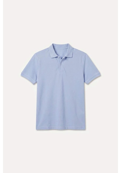 Defacto %100 Pamuk Regular Fit Leylak Polo Tişört E9504ax26sppr515 Mor-pr515