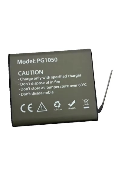 Ultratekno 2 Adet Pg1050 Batarya Eken Aksiyon Kamera Bataryası 3.7v 1050mah 3.885wh Altın