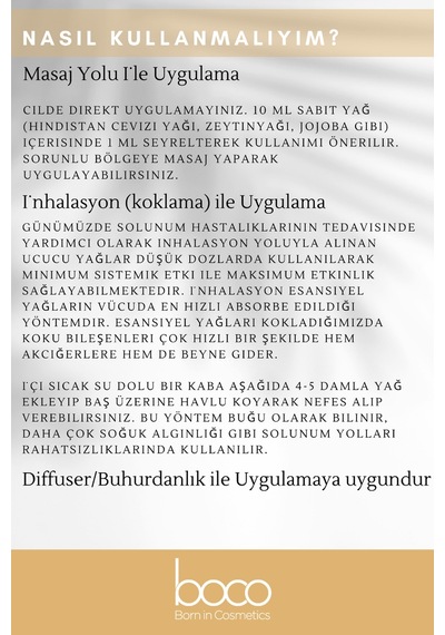 Boco Born In Cosmetics %100 Saf Limon Uçucu Yağı 10 ML