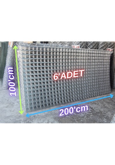 Hasır Tel- 5.5 X 5.5 Göz Aralıklı - 3.5'mm 100 X 200 Ebatında - 6 Adet Hasır Tel- 5.5 X 5.5 Göz Aralıklı - 3.5'mm 100 X 200 Ebatında - 6 Adet