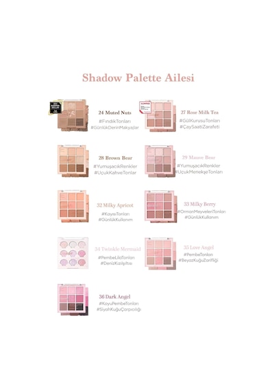 Yoğun Işıltılı Renk Seçenekleri Sunan Far Paleti Shadow Palette 34 Twinkle Mermaid Diğer
