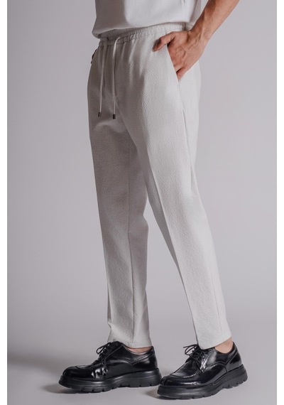 Braccas Erkek Yandan Cepli Beli Lastikli Slim Fit Chino Pantolon Açık Gri AÇIK GRİ Açık Gri