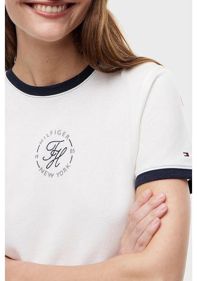 Tommy Hilfiger Regular Fit Bisiklet Yaka T Shirt Kadın T Shirt Ww0ww50032 Ybl Beyaz