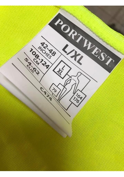 Portwest Fosforlu İkaz Yeleği 140 Gram - Reflektörlü Güvenlik Yeleği