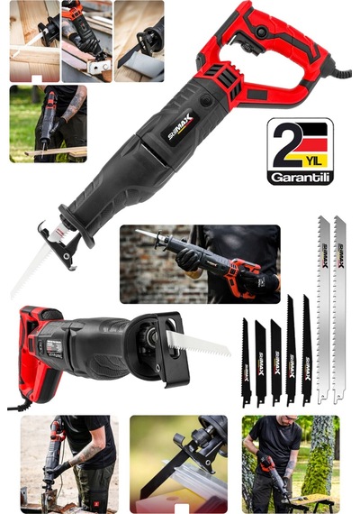 Stilmax STL2079 Elektrikli Tilki Kuyruğu + 7 Bıçaklı 2800W Ahşap Metal Kemik Kesim Makinesi
