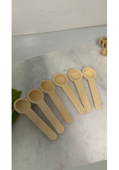 Ahşap Mini Ölçü Baharat Kaşığı 6 Lı