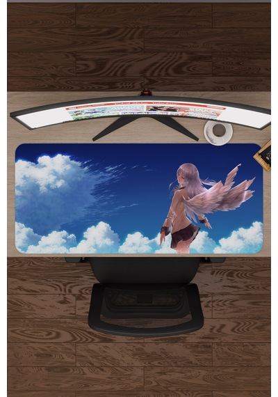 Angel Beat S Anime V2 - 90x40 Xxl Gaming Kauçuk Kaymaz Taban Mouse Pad Fare Altlığı