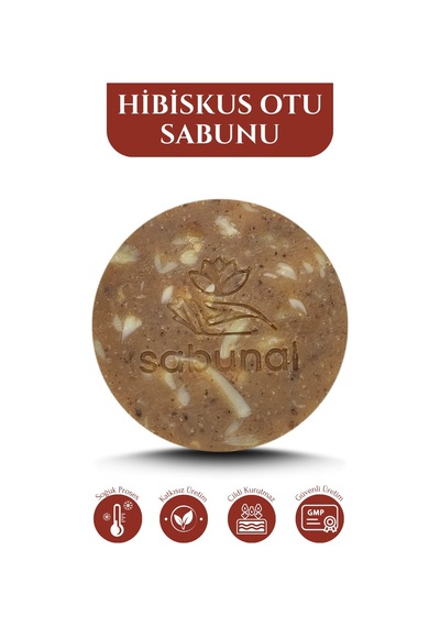 Sabunal Hibiskus ve Kırmızı Kil Sabunu 4 Adet - Cilt Bakım Sabunu